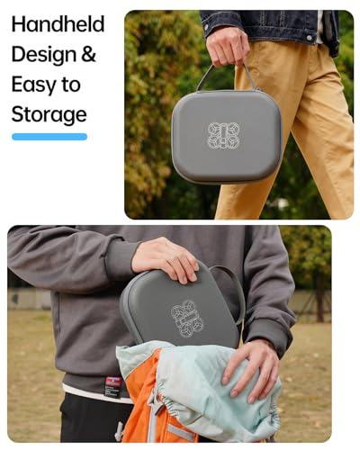 LKTOP Neo Carrying Case for DJI Neo (No RC) Accessories, PU Leather Storage Bag Waterproof Travel Handbag Protective Hard Case, Compatible with DJI Neo Drone, Battery, Charger, Propellers (9×7×3 In)