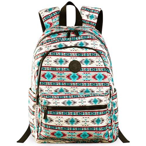Montana West Backpack for Women Western Travel Backpack Purse Casual Daypack for Laptop College - color: *Aztec Beige