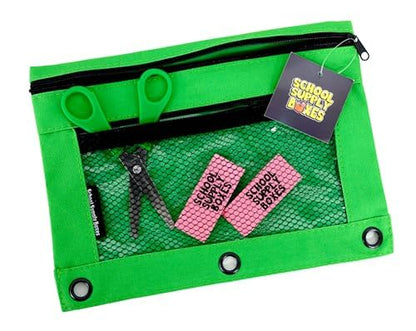 School Supply Boxes | 17" (Black or Clear) Backpack Bundle for (Elementary, Intermediate, or High School) (High School, Black) - color: Black, style: High School
