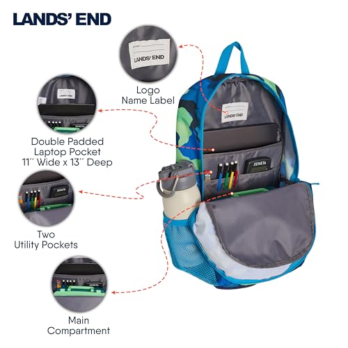 Lands' End Unisex Kids Medium ClassMate Lightweight Durable Elementary School Backpack, Nicci - color: Nicci