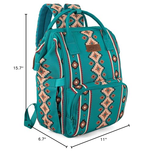 Montana West Wrangler Callie Diaper Bag Backpack with Stroller Straps Multifunction Baby Travel Bag WG2204-9110GN - color: Green