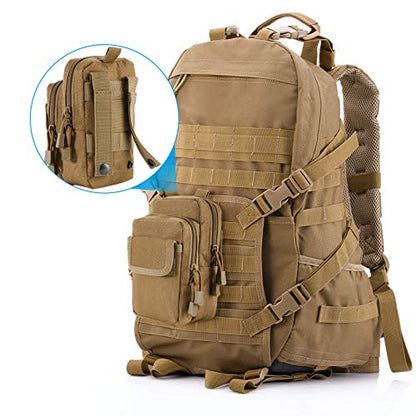 FRTKK 2 Pack Molle Pouches - Tactical Compact Water-Resistant EDC Pouch Bag Small Utility Pouch - color: 2 Pack-ACU 2
