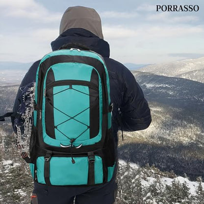 75L Hiking Backpack Trekking Rucksack Waterproof Daypack Durable Backpack for Women Men Camping Climbing Travel Outdoor Sports Green - color: Green