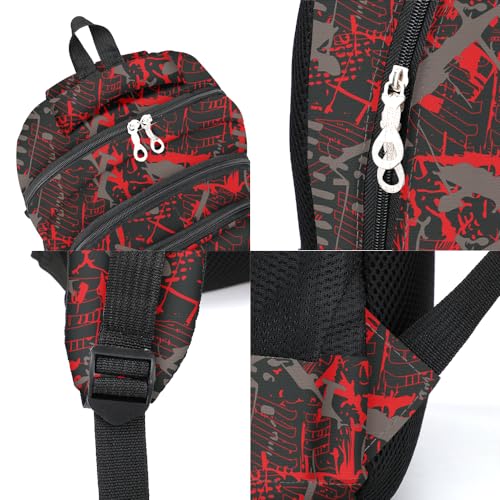 rickyh style Stylish Backpack: Multi-functional and Lightweight Bag for Travel, School, and Outdoor Activities - color: 007tuhong