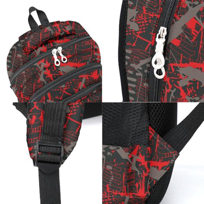 rickyh style Stylish Backpack: Multi-functional and Lightweight Bag for Travel, School, and Outdoor Activities - color: 007tuhong