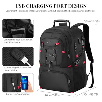 YAMTION Men Laptop Backpack 18.4in with Shoe Compartment for Gym Camping,Large Carry On Travel Bag,Boys College Bookbag School Backpack for Women