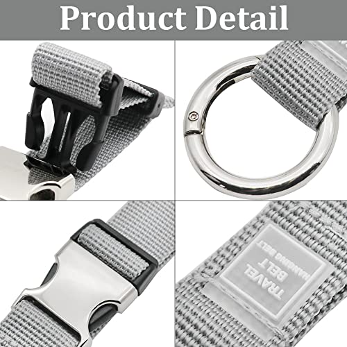 Add-A-Bag Luggage Strap Jacket Gripper, Luggage Straps Baggage Suitcase Belts Travel Accessories - Make Your Hands Free, Easy to Carry Your Extra Bags, (2X Grey) - color: 2x Grey