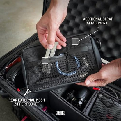 GOBAGS NEO Production Zipper Bags - Electronics & Camera Accessories Bag - Cable organizer, Gear Accessory Pouch, Travel Camera Essentials (Small, Black) - size: Small