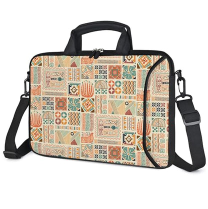 RICHEN 17 inch Laptop Shoulder Bag Carrying Case with Handle Fits 15.6/16/17/17.3/17.4 inch Laptop Notebook (Geometric Drawing, 16-17.3 inch) - color: Geometric Drawing
