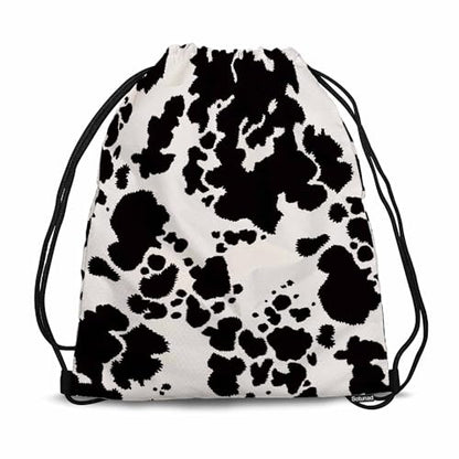 Gym Backpack Animal Seamless Pattern Volleyball Bag Sports Backpack Black Spots on White Background 14x16.9 Inch - color: Animal Seamless Pattern