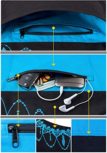 Yoga Mat Bag – Versatile Yoga Bag with Mat Straps & Storage Pockets, Holds Yoga & Pilates Mats, Lightweight & Durable - color: Black & Azure Blue