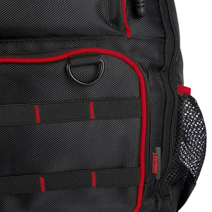 Tool Backpack Heavy Duty Tool Bag with Laptop Sleeve, USB Charging Port, Side Pouches, Multi Pockets and Rubber Base - Electrician, Handyman, Construction, Carpentry Work or Jobsite Tote by Stalwart