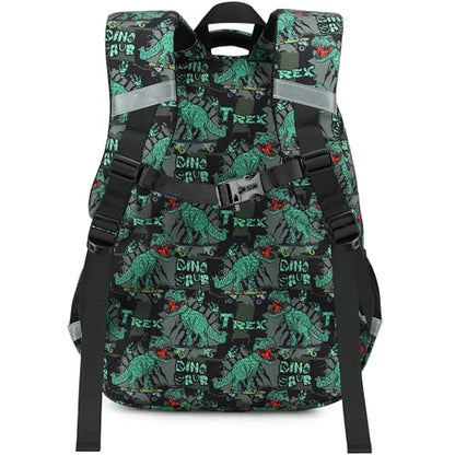 abshoo Cute Dinosaur School Backpack For Boys Elementary Kindergarten Kids School Bag (Dinosaur Black B) - color: Dinosaur Black B