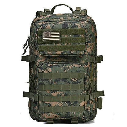 REEBOW GEAR Military Tactical Backpack Large Army 3 Day Assault Pack Molle Bag Backpacks (Woodland Camo) - color: Camo Woodland