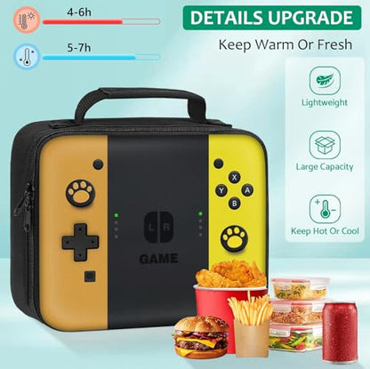 Kids Backpack For Boys，Gamer Boys Backpack For Children Teens Elementary Middle School, 17″ Students Bookbag - color: Backpack Set-sw-orange & Yellow