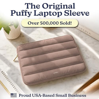Vandel The Original Puffy Laptop Sleeve Case, 13-14 inch Laptop Sleeve Bag Case 13.3 Inch, Compatible with MacBook Air 13, Pro 14/13 iPad Pro 12.9, HP Dell ASUS, Computer Bag Cover - color: d. Latte, size: 13-14 Inch