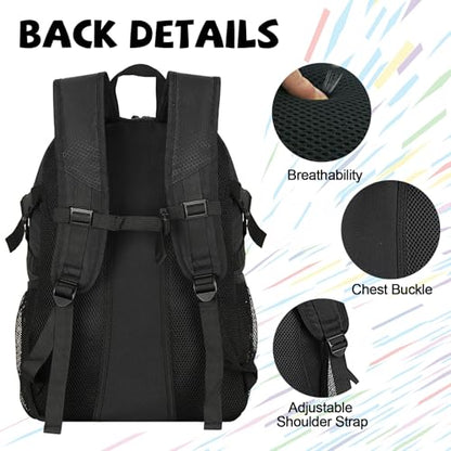 Goloni 35L Basketball Bag,Basketball Backpack with Shoe and Ball Compartment,Backpack for Soccer, Volleyball - color: black