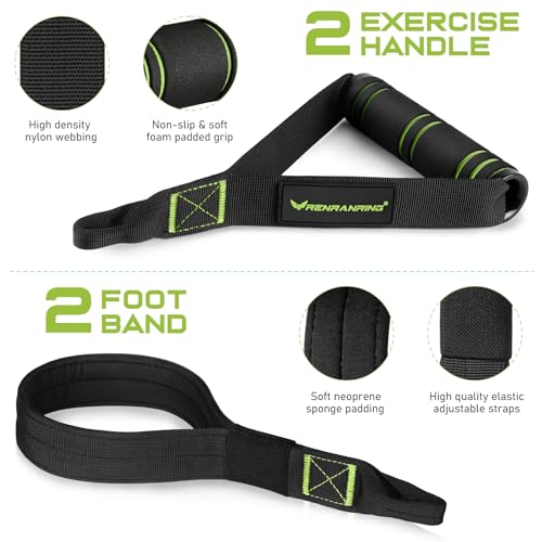 Pilates Bar Kit with Resistance Bands, Multifunctional Pilates Bar for Women & Men with Heavy-Duty Metal Adjustment Buckle, Pilates Home Equipment for Full BodyWorkouts - color: Green