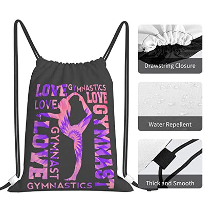 Gymnastics Drawstring Backpack Gym String Bag Drawstring Sackpack Sport For Womens Mens - color: A11 Gymnastics