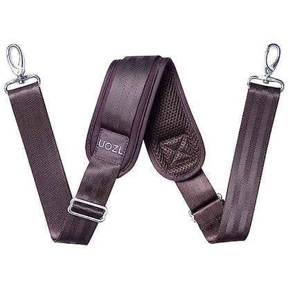 59 Inch Shoulder Straps, Soft with Ultra-Thick Fixed Shoulder Pad, Two Way Independently Adjustable Buckle Replacement Straps for Laptop Bag Messenger Bag Tool Bag Luggage,Brown - color: Brown, size: 59 inch