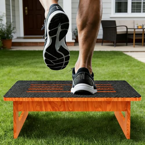 5.5" Height Step Stools for Adults, Heavy Duty One Step Stool with Non-Slip Rubber, Wooden Foot Stool 400 Lb Capacity, Suitable for Stairs, High Bedside, Office and Outdoor - size: 5.5 In Height