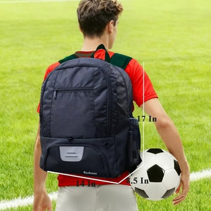 Soccer Ball Bag-Backpack for Basketball,Volleyball with Cleat Shoes and Ball Compartment for Sports Team,Trainning - color: Black