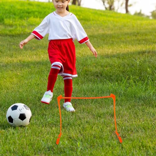 VALICLUD Adjustable Plastic Soccer Training Hurdles Foldable Agility Training Hurdles with 3 Height Levels for Youth Soccer Practice