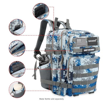 SAHARA - Raider Series Travel Bag & Laptop Backpack for Laptops up to 17.3-inch, Gray Camo, (LT00093) - color: Gray Camo