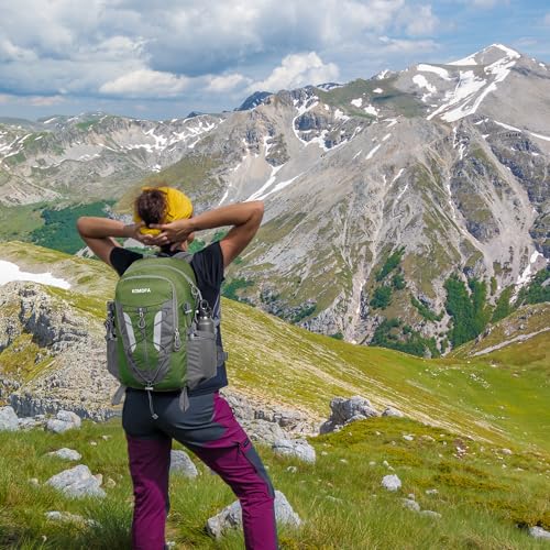 Hiking Backpack 30L Lightweight Travel Daypack Small Day Pack for Men Women Outdoor Camping Backpacking, Army Green - color: Army Green