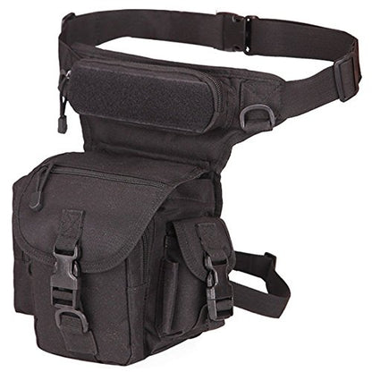 Multi-Purpose Hiking Waist Fanny Pack Running Backpack Outdoors Camping Bike Cycling Shoulder Bag - color: Black