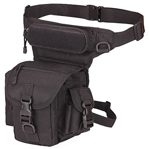 Multi-Purpose Hiking Waist Fanny Pack Running Backpack Outdoors Camping Bike Cycling Shoulder Bag - color: Black