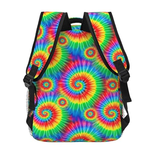 Commuter Laptop Backpack Colorful Rainbow Tie Dye, Lightweight Water Resistant Daypack with Inner Pocket for Work, Office - color: Pattern (11)