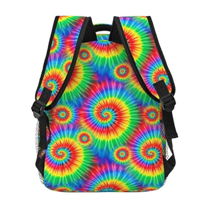 Commuter Laptop Backpack Colorful Rainbow Tie Dye, Lightweight Water Resistant Daypack with Inner Pocket for Work, Office - color: Pattern (11)