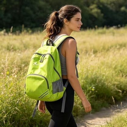 Geboldil Men's and women's waterproof backpack traveling backpack green - color: Green