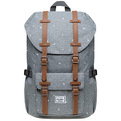 KAUKKO Laptop Outdoor Backpack Traveling Daypack Hiking Rucksack Large Capacity Bag Fits 15.6"(5-13-GREY) - color: Ep13-grey