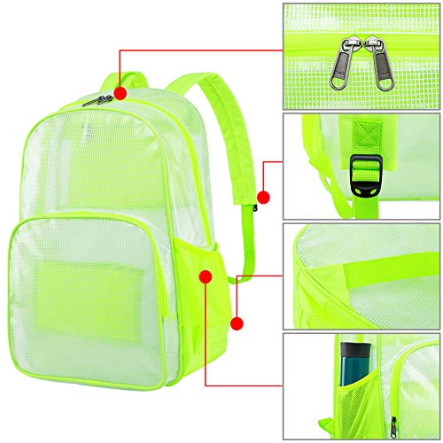 mygreen Basic Clear Backpack, Thick Odor Cold Resistant PVC Transparent Bookbag, 17 Inch Multi-Pocket Clear Bag for School Stadium Concert Work Travel (Gray, Large) - color: Gray