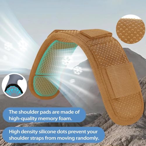 ZINMARK 2-Pack Shoulder Pad Anti-Slip Cushion Breathable Pad for for Laptop Bags, Messenger Bags, Briefcase Bags, Luggage Bags, Tool Bags, Travel Bags and Most Bags, Khaki - color: Khaki