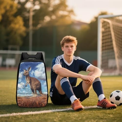 Basketball Backpack With Separate Ball Compartment And Shoes Fit Basketball Volleyball Football - color: Kangaroo