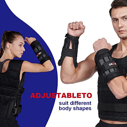 Wrist Ankle Weights with Removable Steel Bars, 1 Pair Adjustable Arm Leg Weights for Men and Women, No Leakage Design, Weighted Wrist Bands for Walking Jogging Yoga Pilates - color: Adjustable Wrist Arm Weights 4.4 LBS