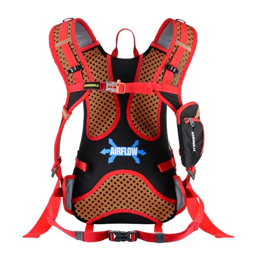 Outdoor Cycling Backpack, Bicycle Backpack, Water Bag Backpack, Mountain Hiking Backpack - color: red, size: Backpack Only