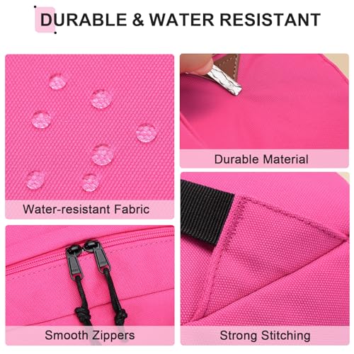 VX VONXURY Backpack for Men Women, Lightweight Kids School Bag, Classic Basic Laptop Bookbag for College Work Travel Hiking - color: Dark Pink