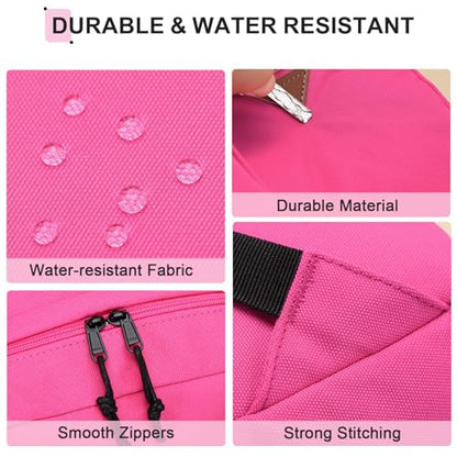 VX VONXURY Backpack for Men Women, Lightweight Kids School Bag, Classic Basic Laptop Bookbag for College Work Travel Hiking - color: Dark Pink