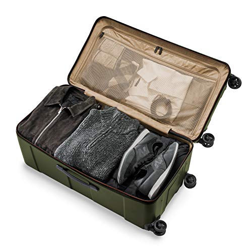 Briggs & Riley 32 Inch Extra Large Trunk Checked Luggage - Maximum Capacity Hard Shell Heavy Duty Travel Suitcase with 360-Degree Spinner Wheels - TSA Lock - Torq Collection - Hunter Green - color: Hunter, size: 32"