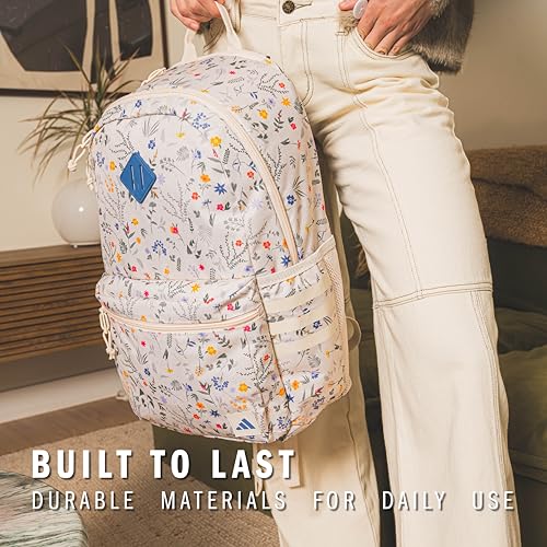 3-Stripe Classic backpack for men and women, bag with laptop sleeve - color: Preloved Brown/Black/4.0