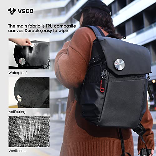 VSGO Black Snipe Camera Backpack 16L – Lightweight 1.1kg Professional DSLR/SLR Photography Bag for Sony, Canon, Nikon Cameras, DJI Stabilizers, Travel & Outdoor Use - size: 16L