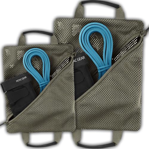 PETAC GEAR Tactical Storage Mesh Pouch Set,Insert Modular Utility Admin Pockets,Travel Organizer EDC Bag - color: Ranger Green