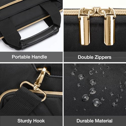 MOSISO Laptop Shoulder Bag, Computer Bags, Laptop Messenge Bag with Front Inverted Trapezoid Quilted Pocket