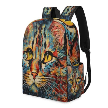 QsirBC Cat Adorable Style Small Travel Backpack Casual Daypack Backpacks Lightweight Waterproof College Bookbags for Women Gift - color: Cat Adorable Style
