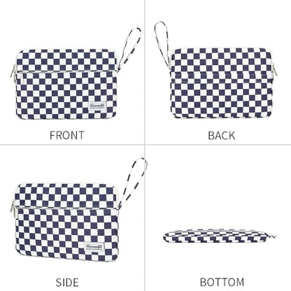 Canvaslife 13.3-Inch Laptop Case, Shockproof, Waterproof and Protective Travel Sleeve for MacBook Air, MacBook Pro, HP, Lenovo, Dell Inspiron 13-13.3-Inch Notebooks (Deep Blue Checker) - color: Deep Blue Checker, size: 13 inch/13.3 inch