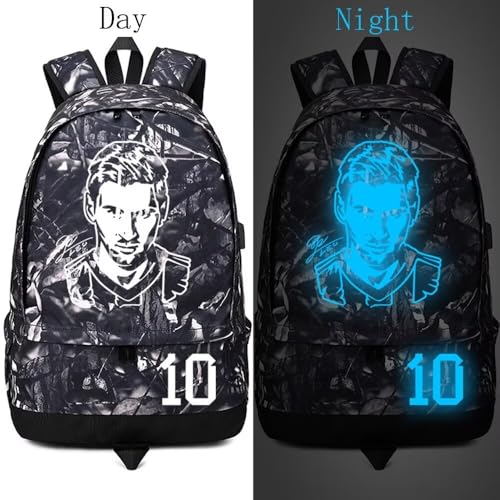 Soccer Player 10 Luminous Ball Storage Backpack Sports Equipment Depositary Multifunctional Bag For Men Women - color: Grey - 2